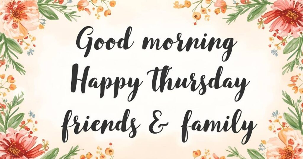 Good Morning Thursday Blessings